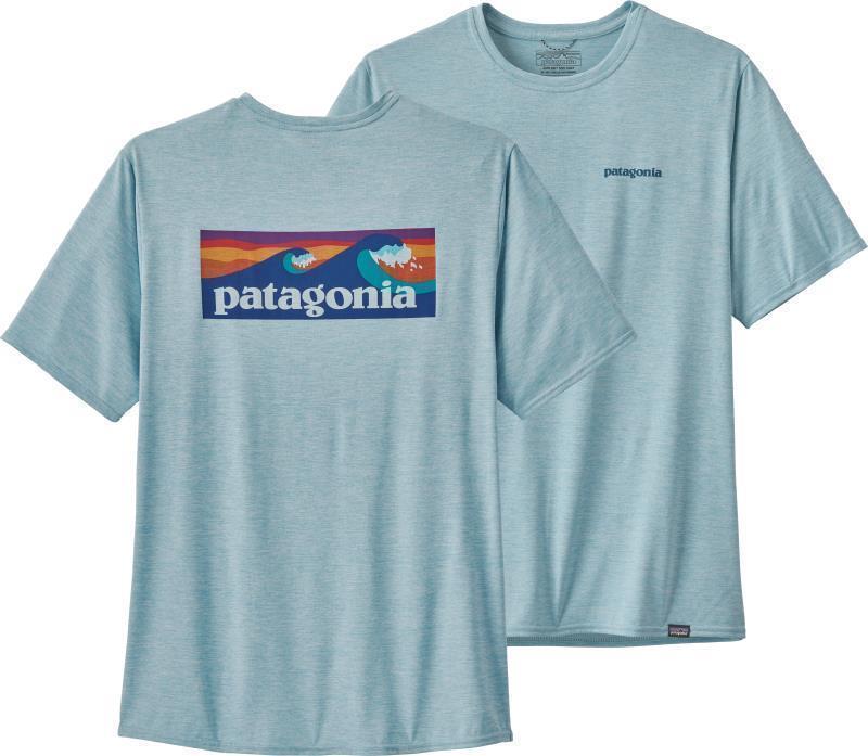 Capilene Cool Daily Graphic Shirt - Mens - Boardshort Logo / Big Sky Blue 1