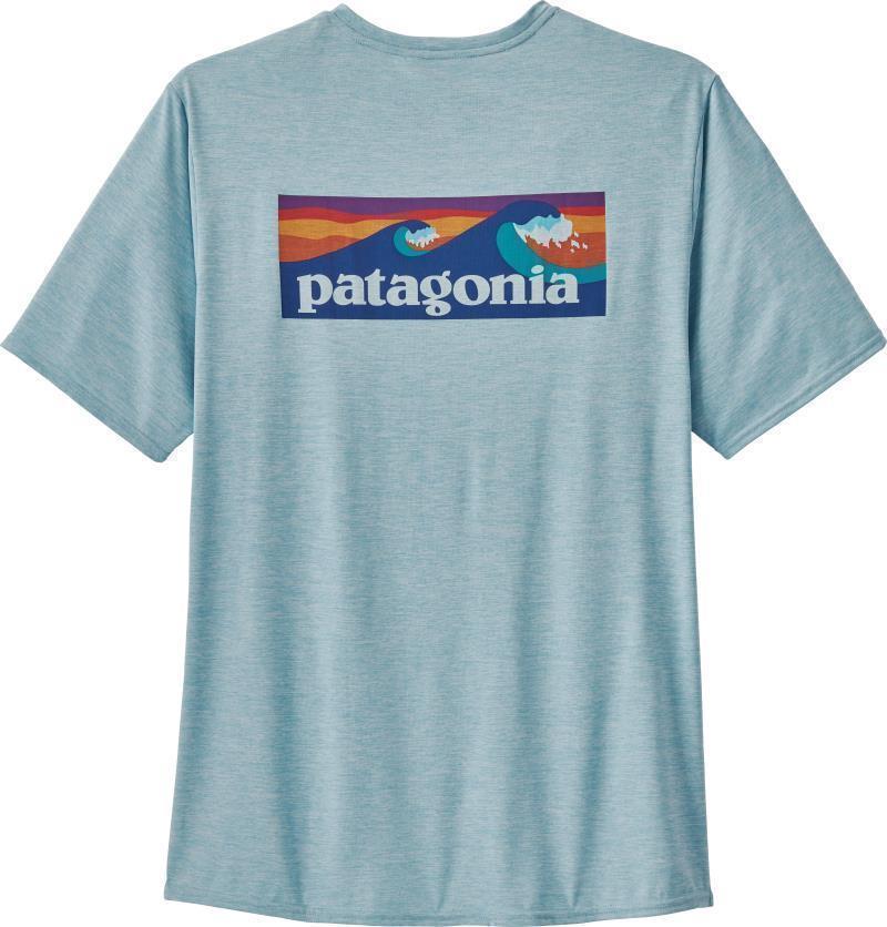 Capilene Cool Daily Graphic Shirt - Mens - Boardshort Logo / Big Sky Blue 3