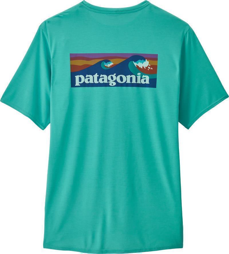 Capilene Cool Daily Graphic Shirt - Mens - Boardshort Logo / Iggy Blue X-Dye 1