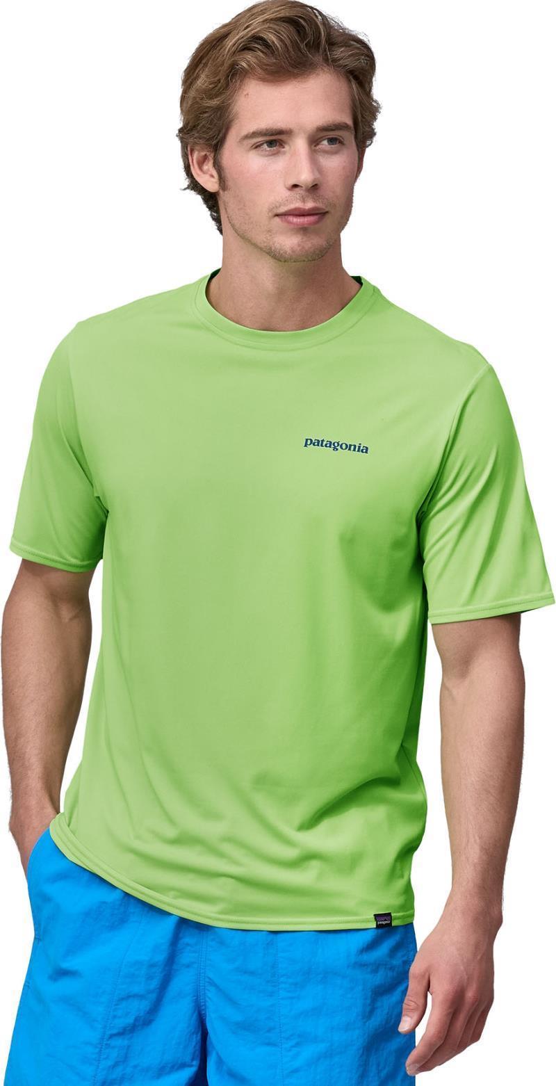 Capilene Cool Daily Graphic Shirt - Waters - Mens - boardshort logo / salamander green 1