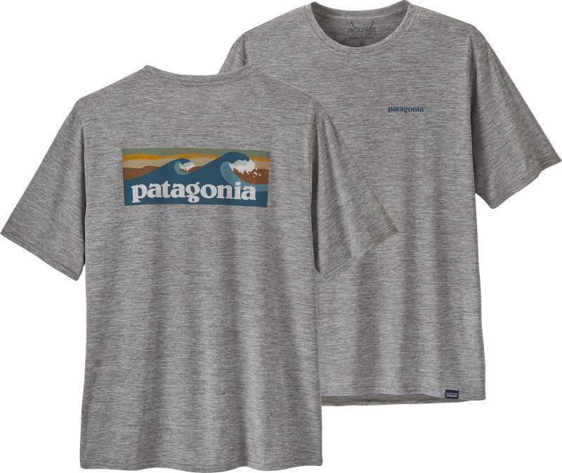 Capilene Cool Daily Graphic Shirt - Waters - Mens - boardshort logo abalone blue / feather grey 1