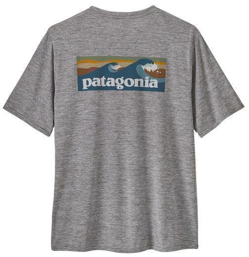 Capilene Cool Daily Graphic Shirt - Waters - Mens - boardshort logo abalone blue / feather grey 1