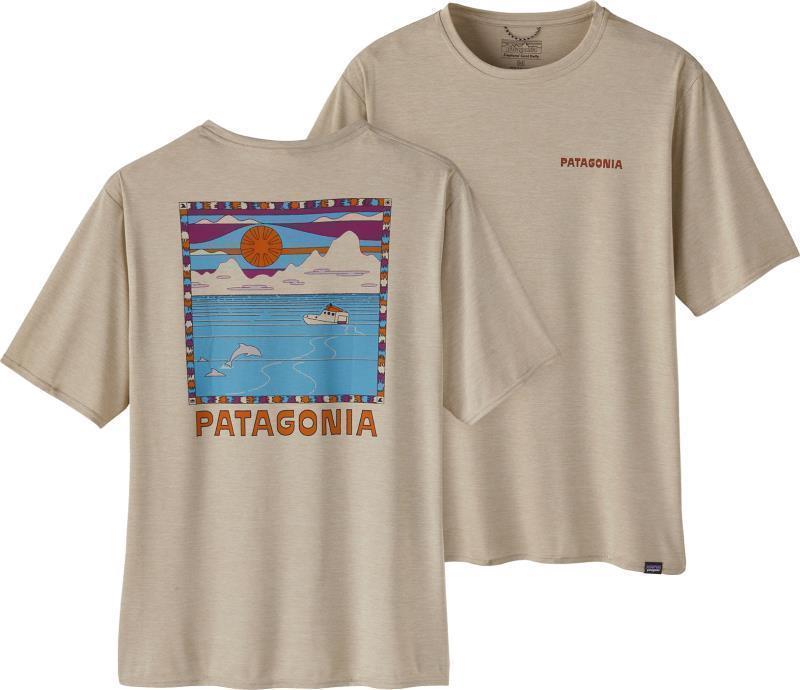 Capilene Cool Daily Graphic Shirt - Waters - Mens - summit swell / pumice x-dye 1