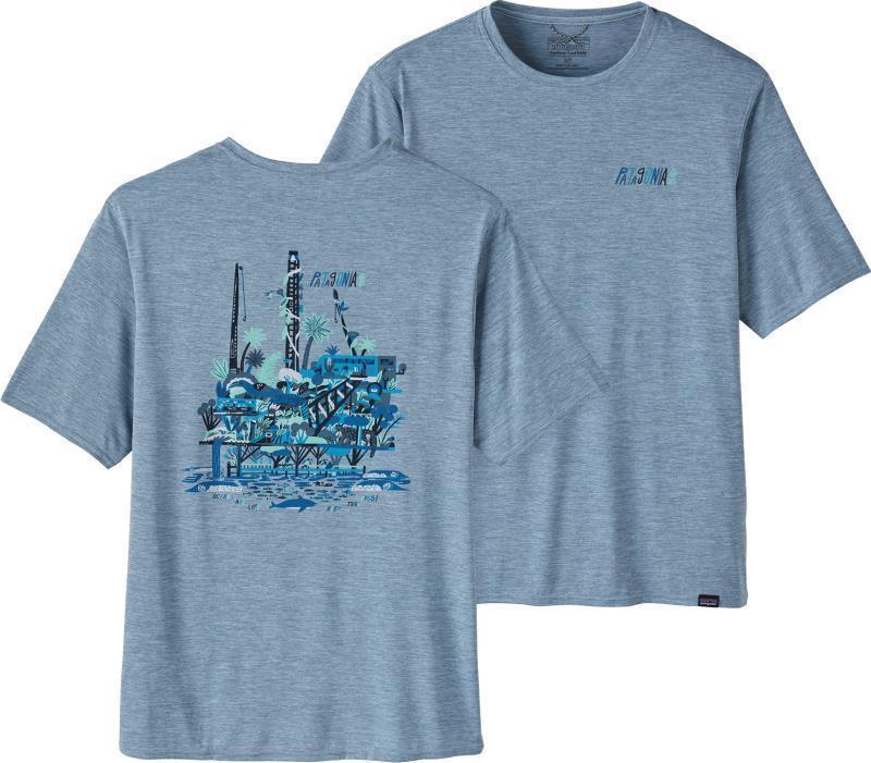 Capilene Cool Daily Graphic Shirt - Waters - Mens - summit swell / pumice x-dye 1
