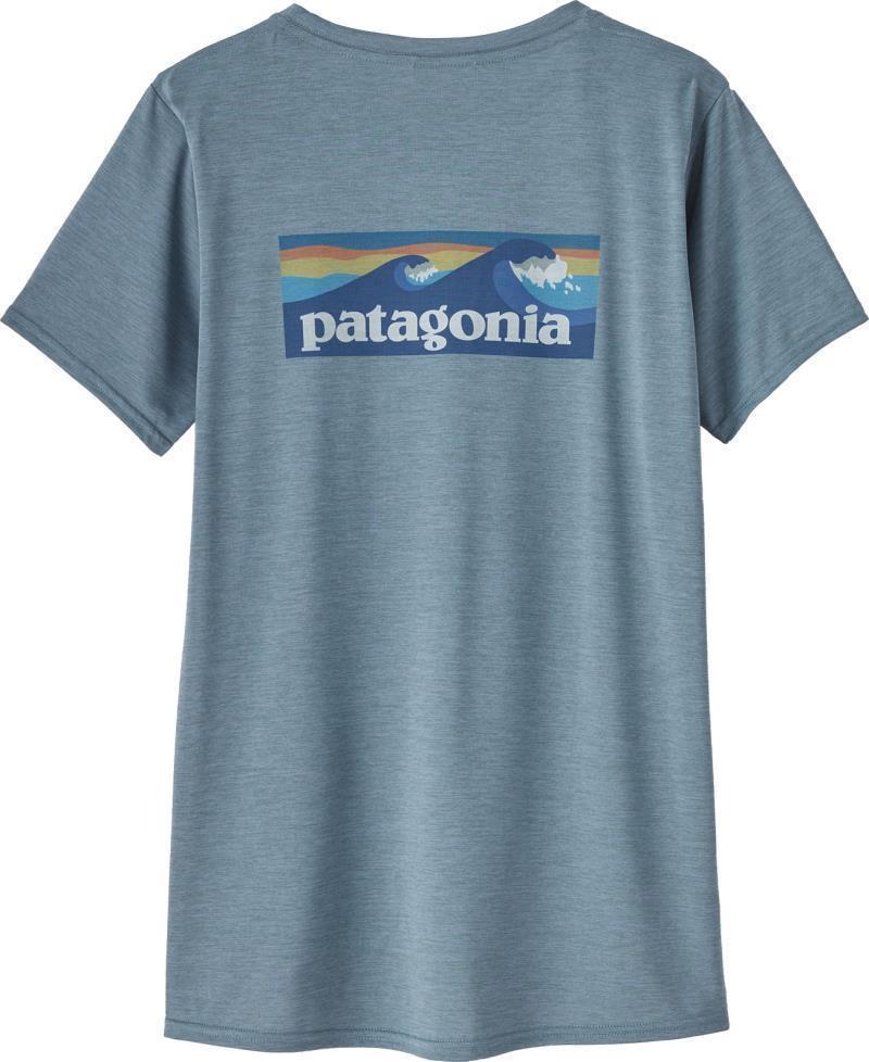 Capilene Cool Daily Graphic Shirt - Waters - Womens - boardshort logo / light plume grey x-dye 1
