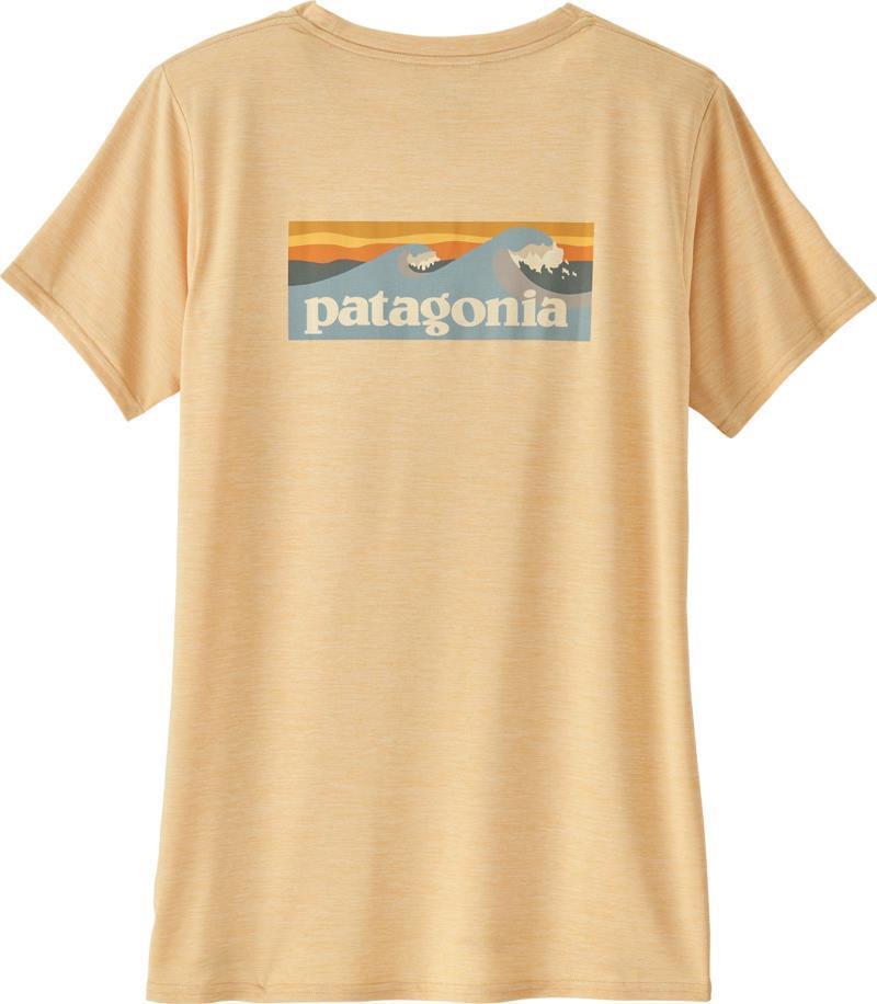 Capilene Cool Daily Graphic Shirt - Waters - Womens - boardshort logo / sandy melon x-dye 1