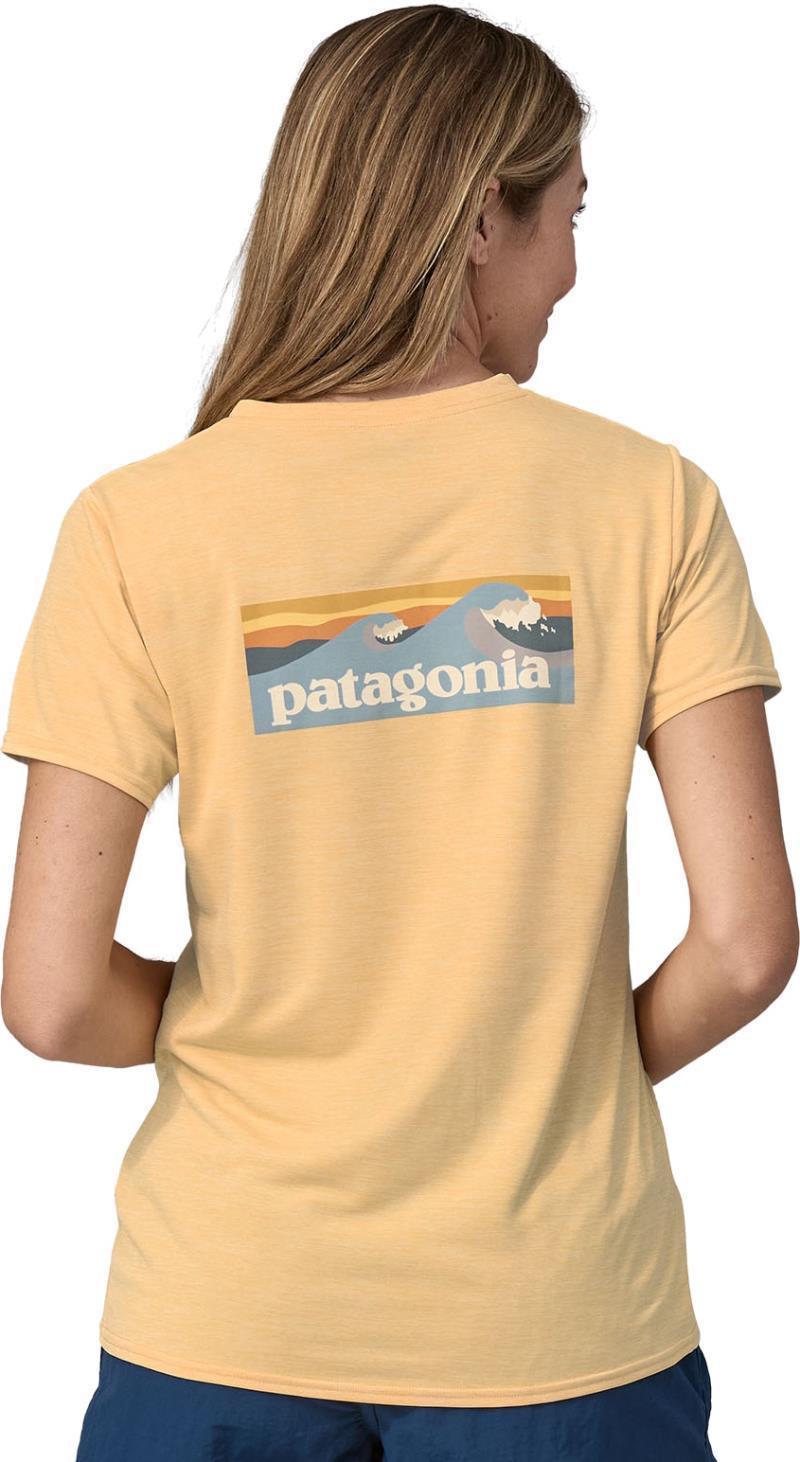 Capilene Cool Daily Graphic Shirt - Waters - Womens - boardshort logo / sandy melon x-dye 1