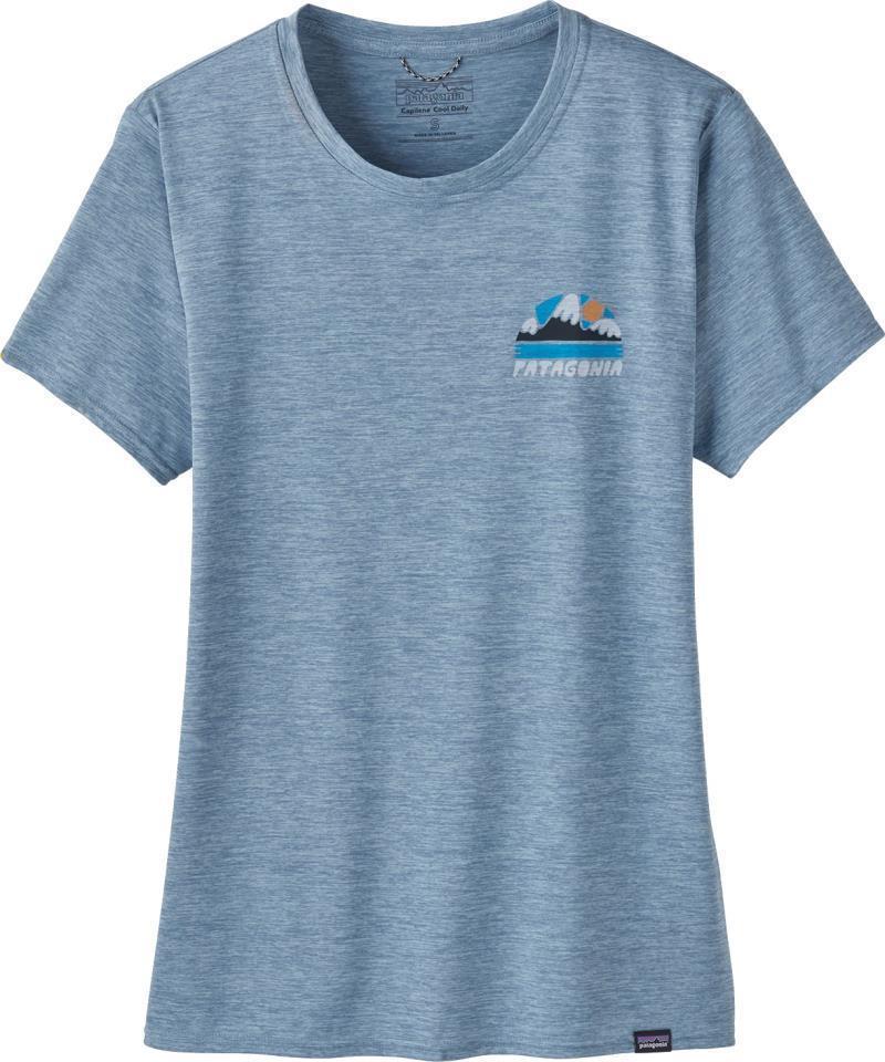Capilene Cool Daily Graphic Shirt - Waters - Womens - no dams orca / steam blue x-dye 1