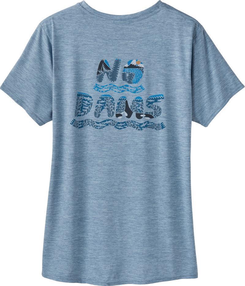 Capilene Cool Daily Graphic Shirt - Waters - Womens - no dams orca / steam blue x-dye 1