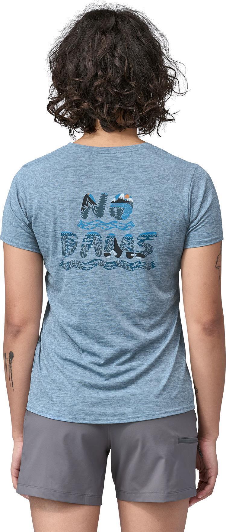 Capilene Cool Daily Graphic Shirt - Waters - Womens - no dams orca / steam blue x-dye 1