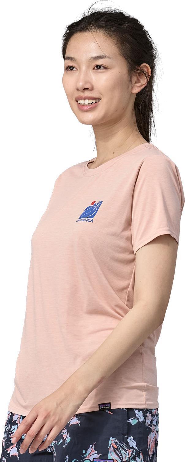 Capilene Cool Daily Graphic Shirt - Waters - Womens - sunrise rollers / cozy peach x-dye 1