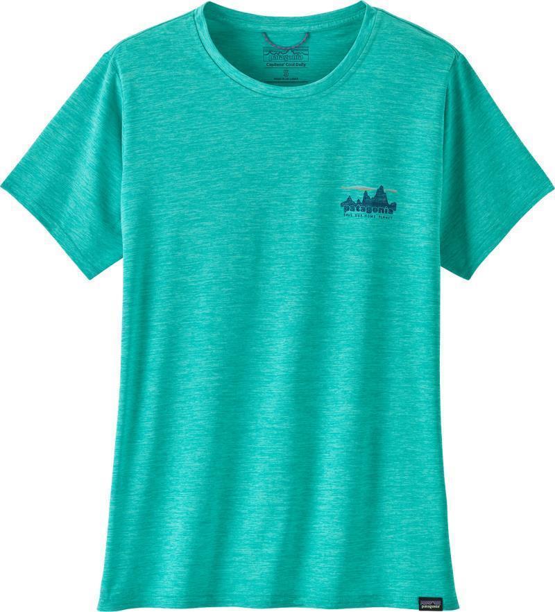 Capilene Cool Daily Graphic Shirt - Womens - 73 Skyline / Subtidal Blue X-Dye 1