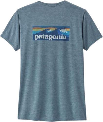 Capilene Cool Daily Graphic Shirt - Womens - Boardshort Logo / Light Plume Grey X-Dye 2