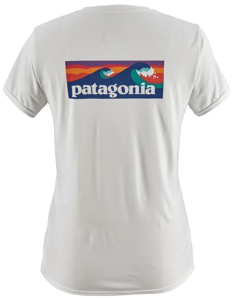 Capilene Cool Daily Graphic Shirt - Womens - Boardshort Logo / White 1