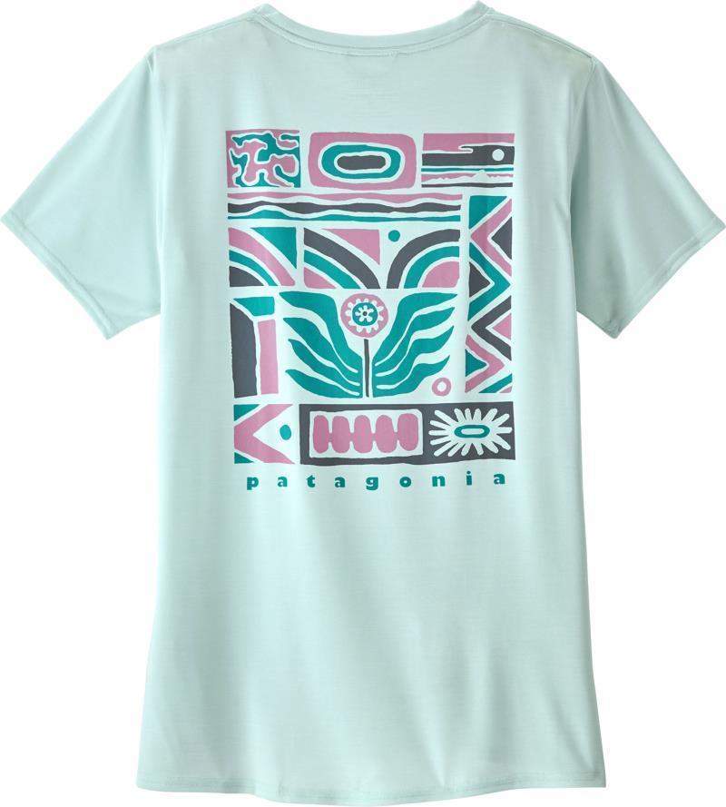 Capilene Cool Daily Graphic Shirt - Womens - Dawn to Dusk / Wispy Green X-Dye 2