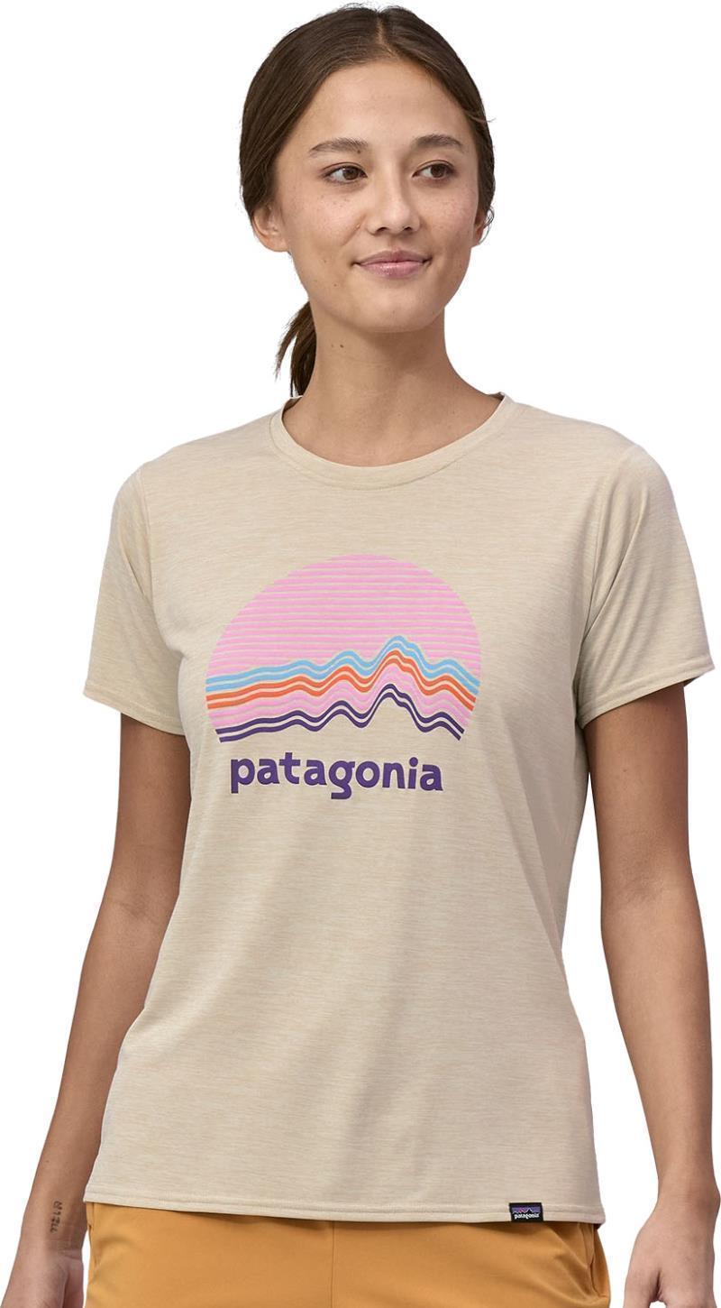 Capilene Cool Daily Graphic Shirt - Womens - Ridge Rise Moonlight / Pumice X-Dye 3