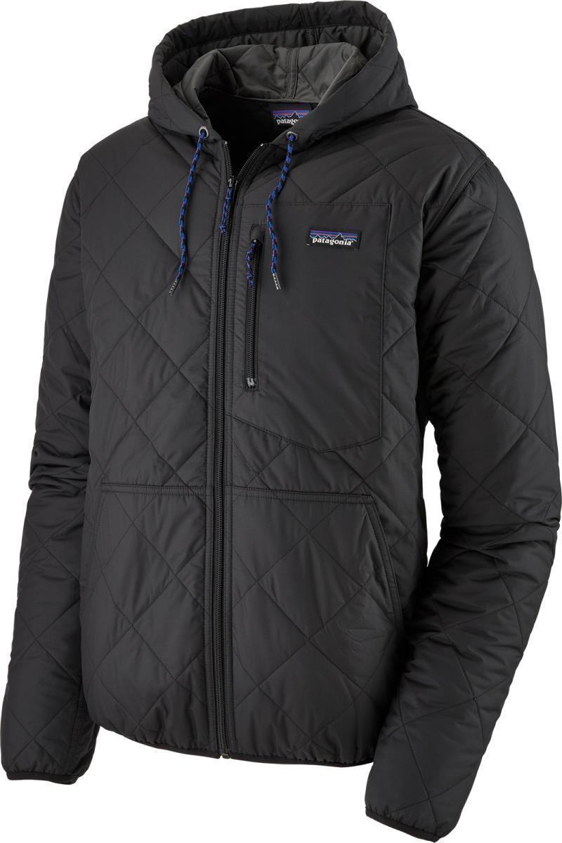Diamond Quilted Bomber Hoody - Mens - Black 1