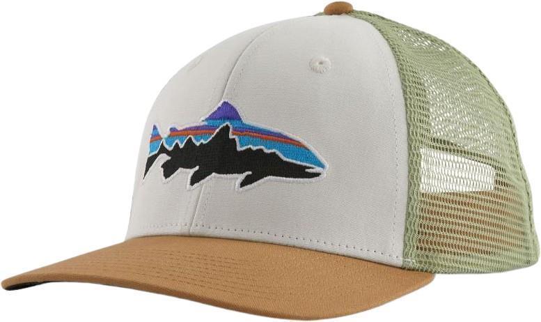 Fitz Roy Trout Trucker Hat - White w/Classic Tan 1