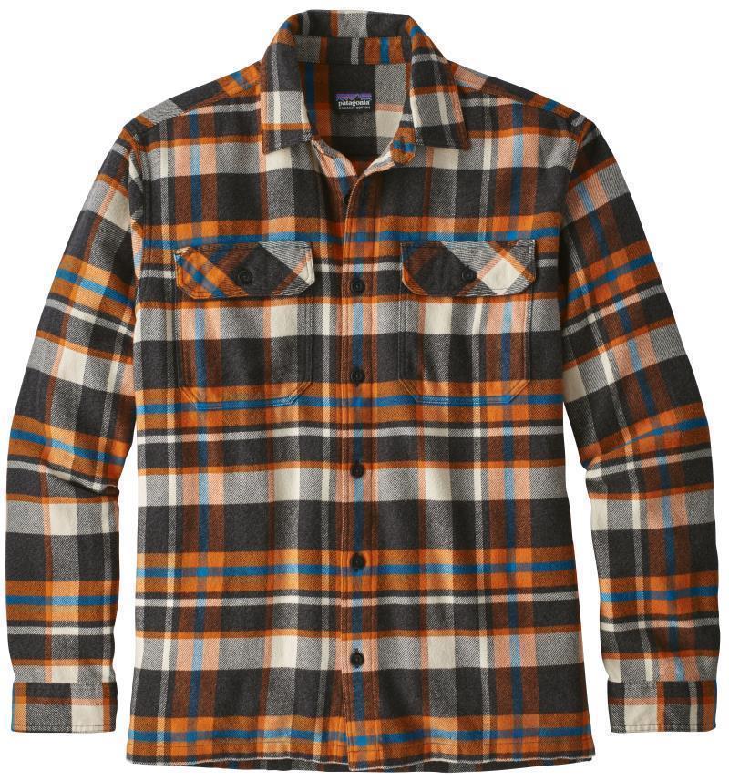 Fjord Flannel LS Shirt - Mens - Basin / Marigold 1