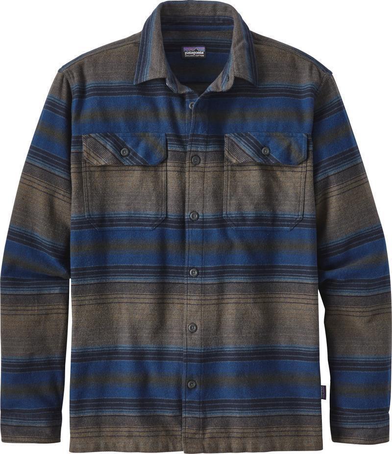 Fjord Flannel LS Shirt - Mens - Blanket Stripe / Navy Blue 1