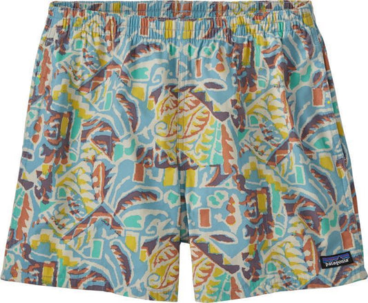 Funhoggers Shorts, 4" Inseam - Womens - Thriving Planet / Lago Blue 1
