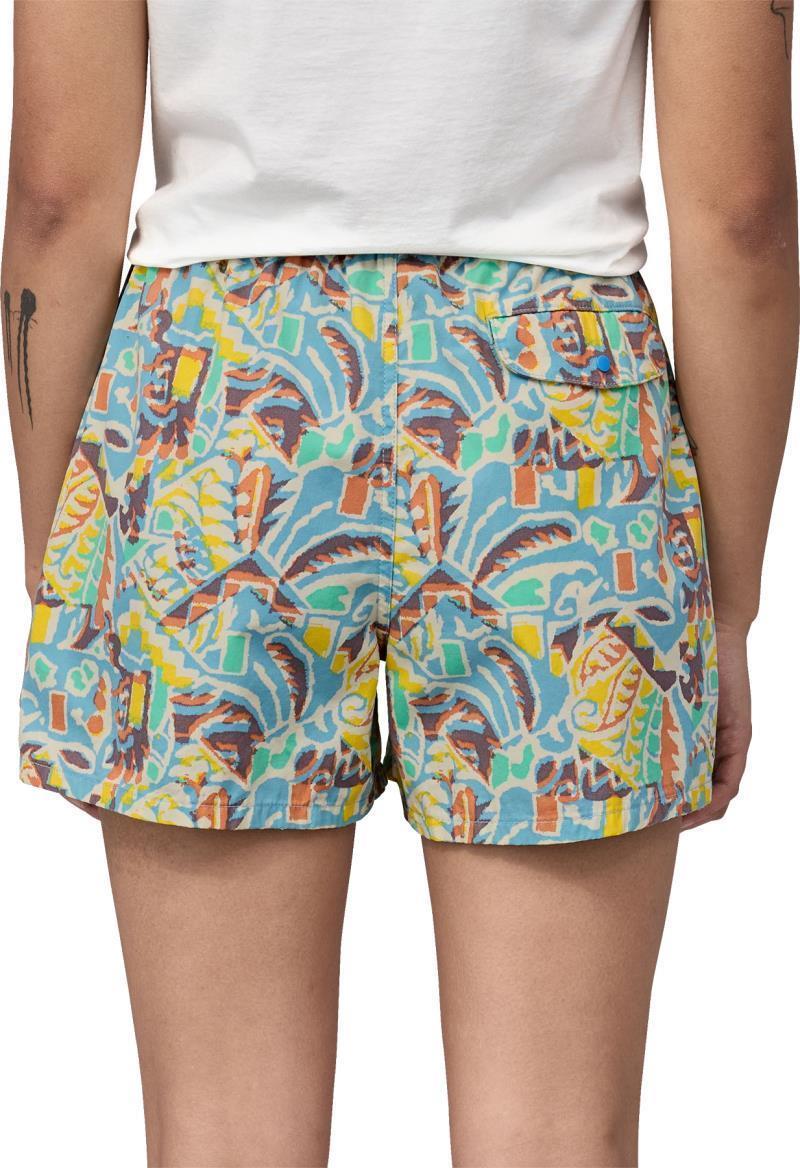 Funhoggers Shorts, 4" Inseam - Womens - Thriving Planet / Lago Blue 3