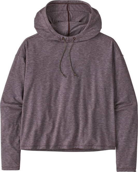 Glorya Hooded LS Top - Womens - Obsidian Plum 1