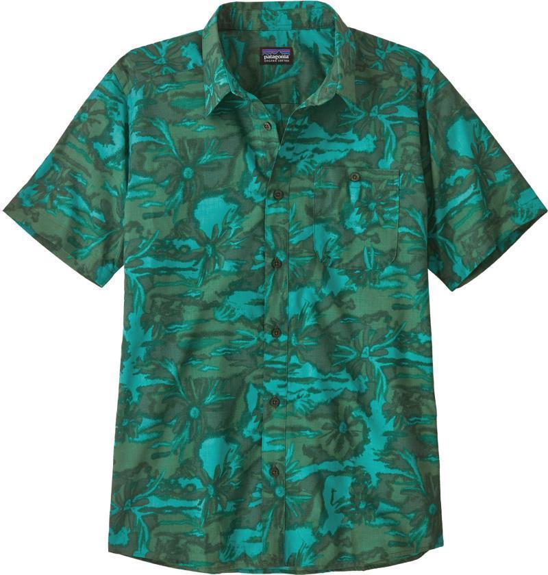Go To Shirt - Mens - Cliffs and Waves / Conifer Green 1