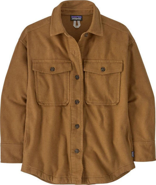 Heavyweight Fjord Flannel Overshirt - Womens - Nest Brown 1