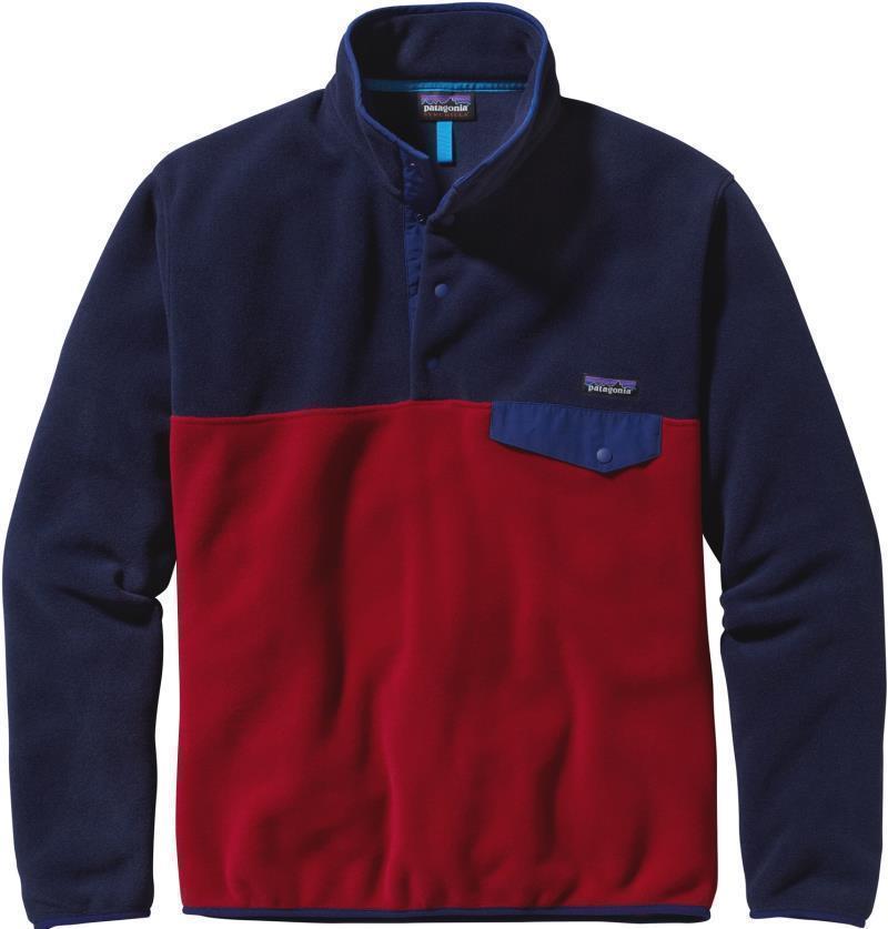 Lightweight Synchilla Snap-T Pullover - Mens - Classic Red w/Navy Blue 1
