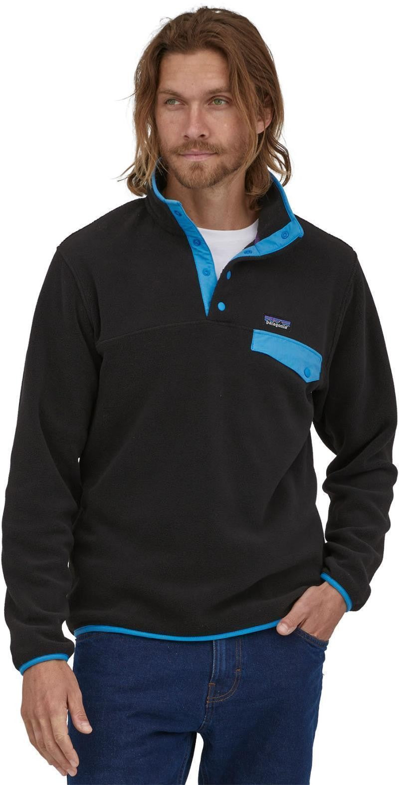 Lightweight Synchilla Snap-T Pullover - Mens - black 1