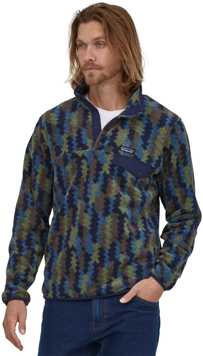 Lightweight Synchilla Snap-T Pullover - Mens - climbing trees ikat / new navy 1