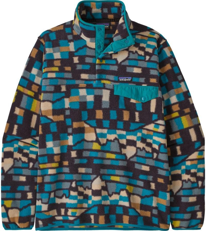 Lightweight Synchilla Snap-T Pullover - Mens - fitz roy patchwork / belay blue 1