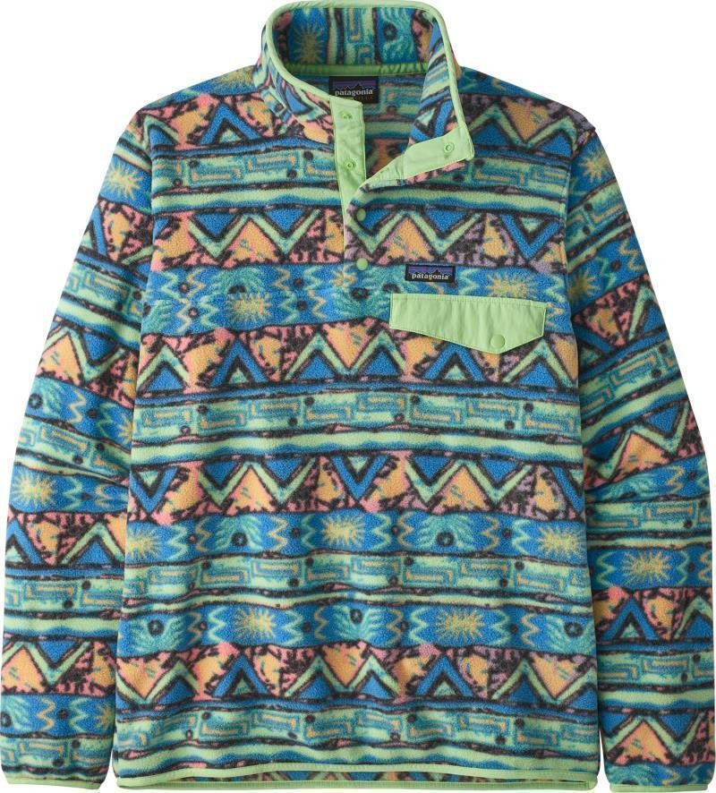 Lightweight Synchilla Snap-T Pullover - Mens - high hopes geo / salamander green 1
