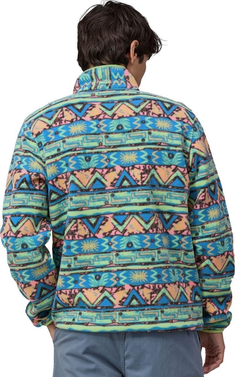 Lightweight Synchilla Snap-T Pullover - Mens - high hopes geo / salamander green 1