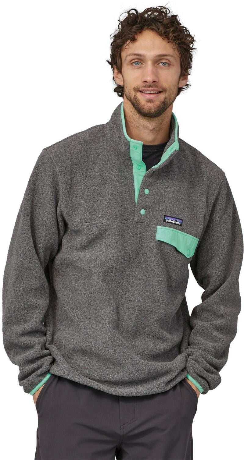 Lightweight Synchilla Snap-T Pullover - Mens - nickel w/early teal 1