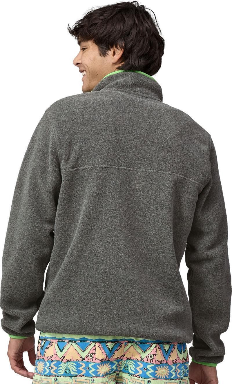 Lightweight Synchilla Snap-T Pullover - Mens - nickel w/salamander green 1