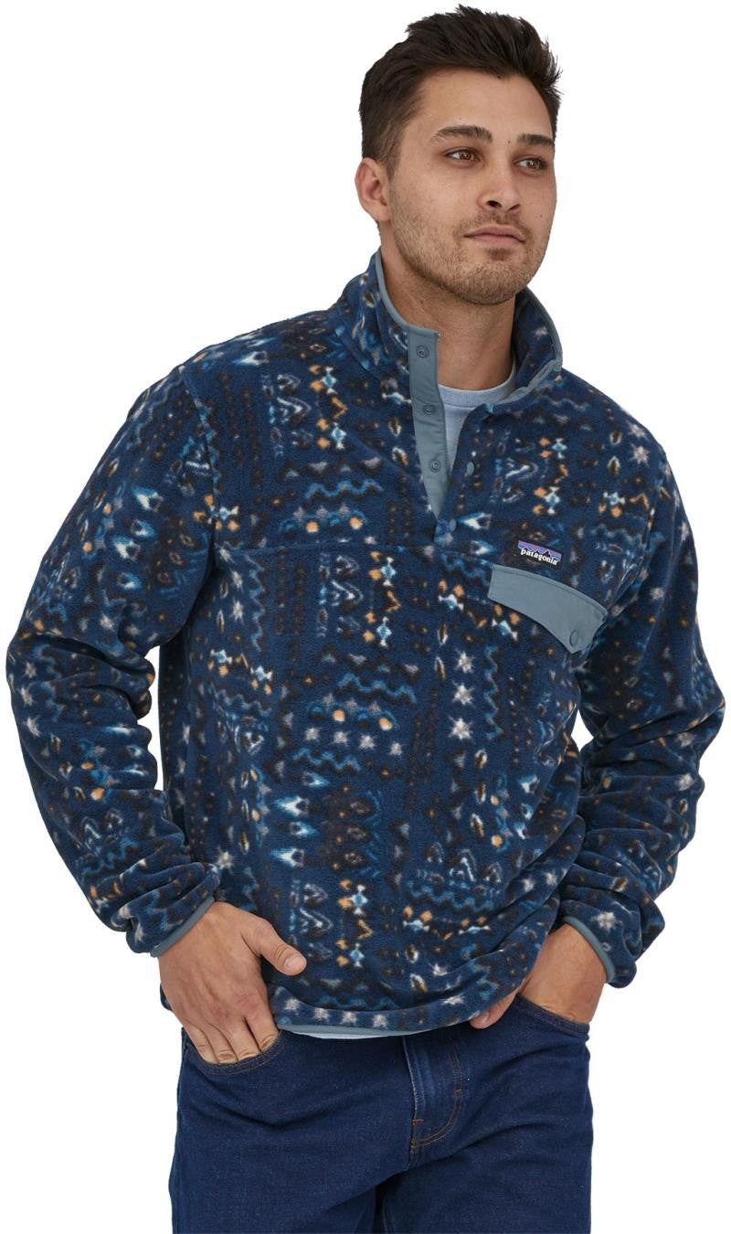 Lightweight Synchilla Snap-T Pullover - Mens - wandering woods / tidepool blue 1
