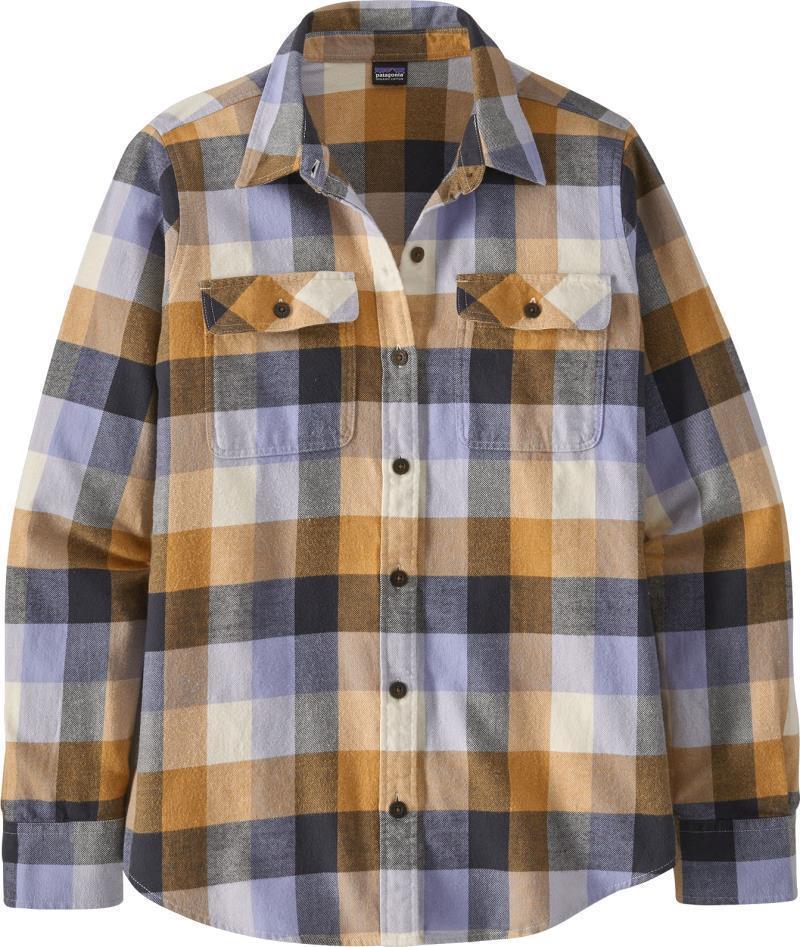 Organic Cotton Midweight Fjord Flannel LS Shirt - Womens - Guides / Dried Mango 1