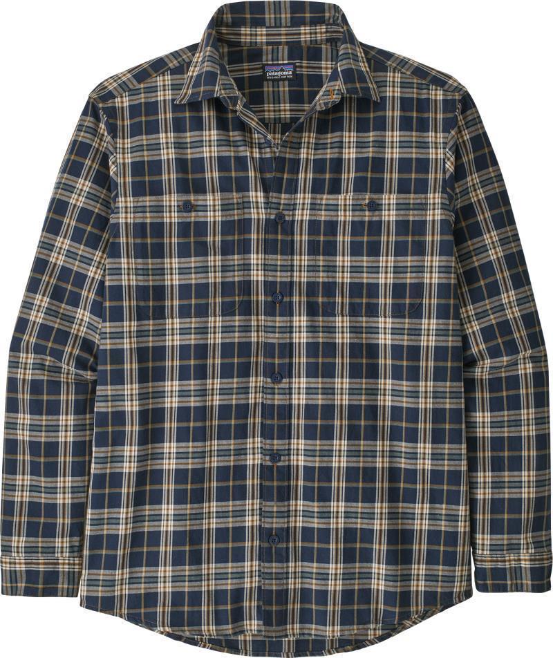 Pima Cotton LS Shirt - Mens - Channels / New Navy 1