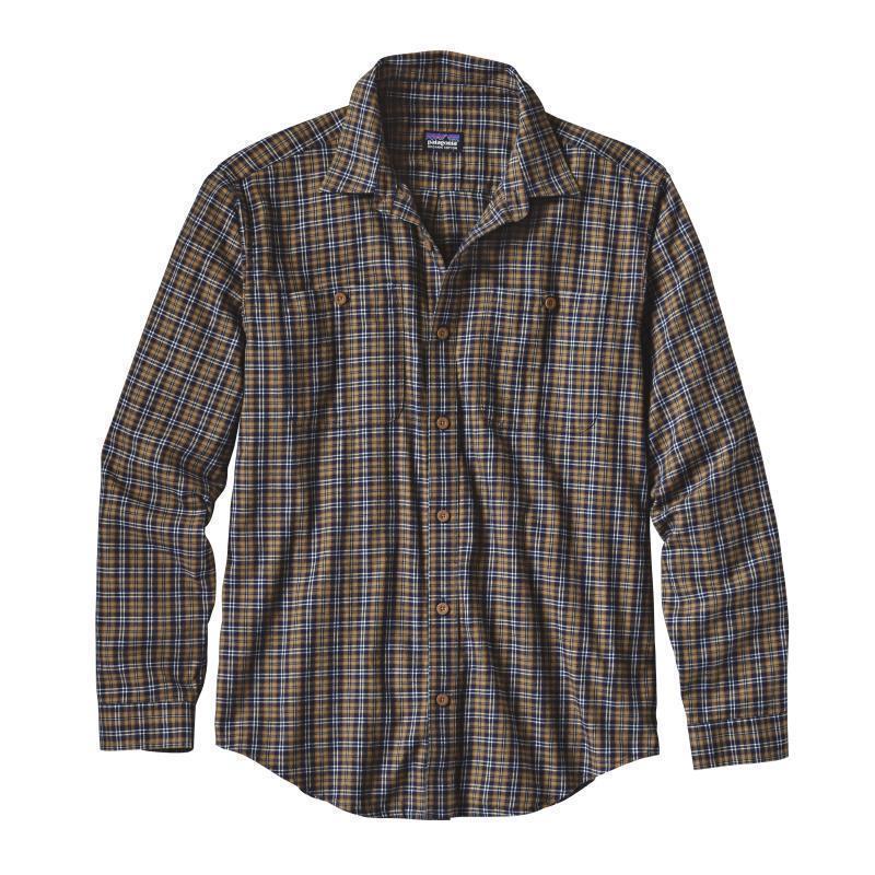 Pima Cotton LS Shirt - Mens (Prior Season) - Leaf Lines / Navy Blue 1
