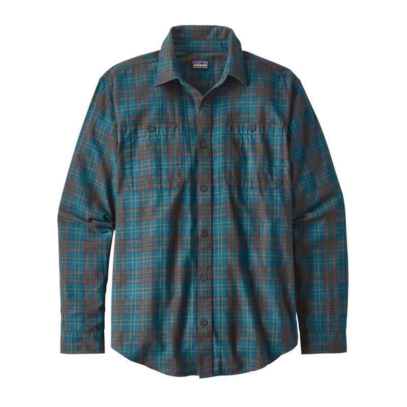 Pima Cotton LS Shirt - Mens (Prior Season) - River Miles Plaid / Elwha Blue 1