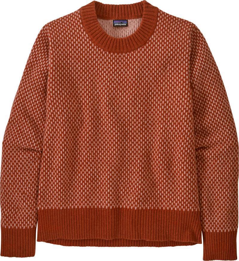 Recycled Wool-Blend Crewneck Sweater - Womens - Ridge / Burl Red 1