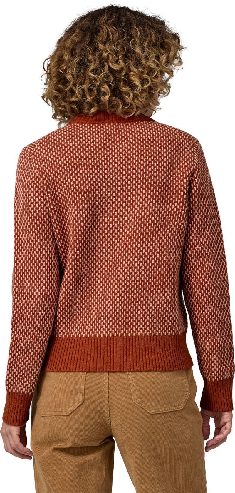 Recycled Wool-Blend Crewneck Sweater - Womens - Ridge / Burl Red 3