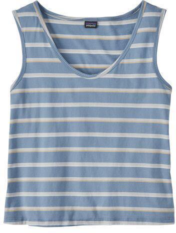 Regenerative Organic Certified Cotton Tank - Womens - Sunset Stripe / Light Plume Grey 1
