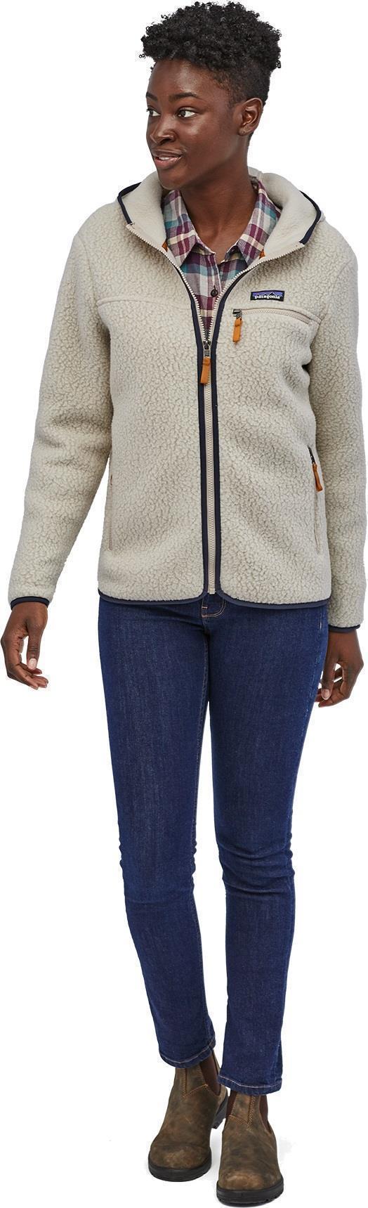 Retro Pile Hoody - Womens - Pelican 4