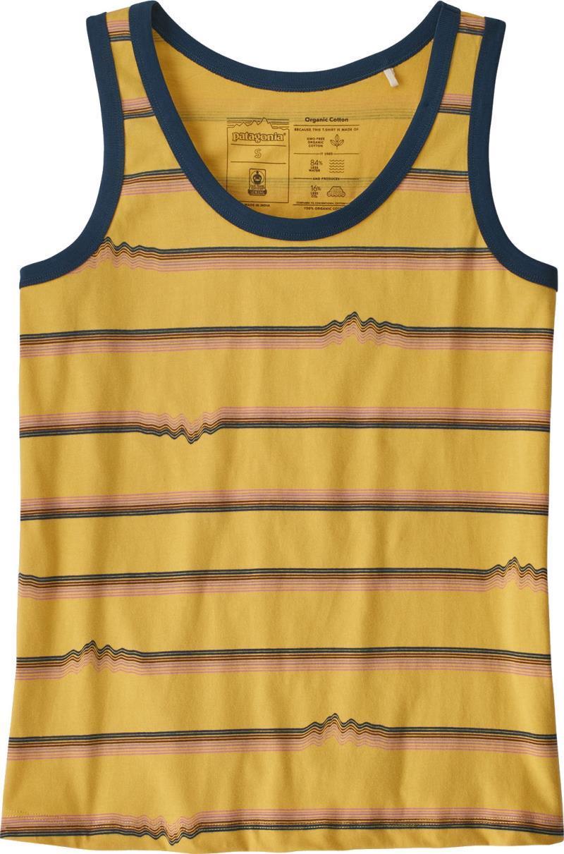 Ridge Rise Stripe Repeat Organic Tank - Womens - Ridge Rise Stripe Repeat / Surfboard Yellow 1