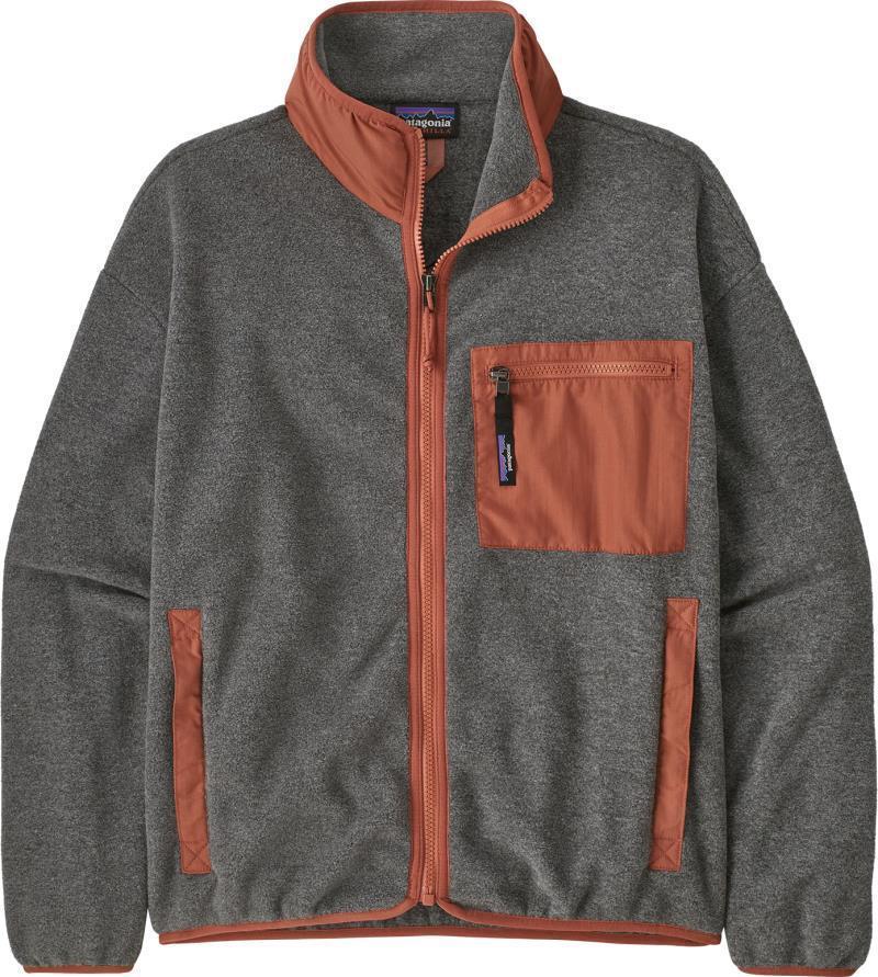 Synchilla Jacket - Womens - Nickel w/Burl Red 1