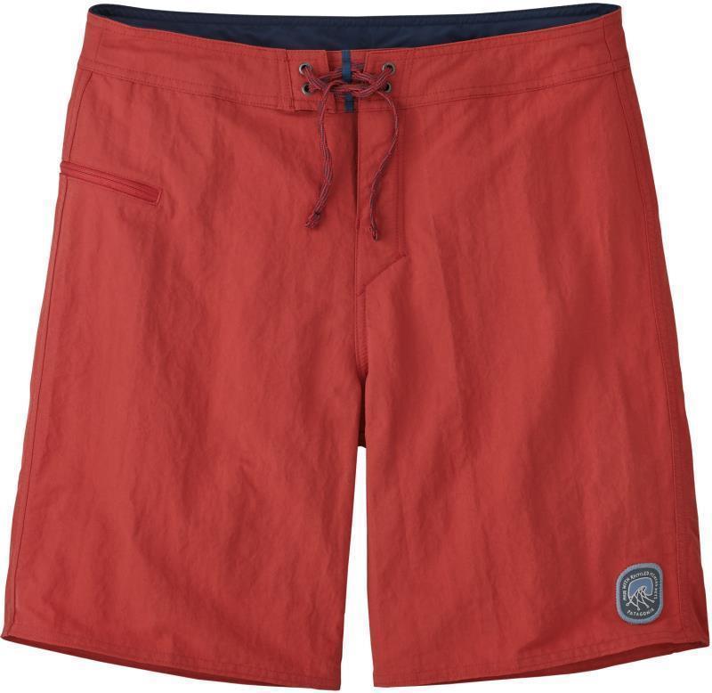 Wavefarer Boardshorts, 19" Outseam - Mens - Clean Currents Patch / Sumac Red 1