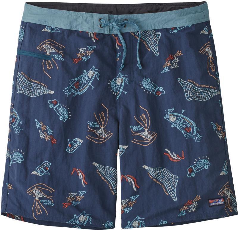 Wavefarer Boardshorts, 19" Outseam - Mens - Clean Currents / Tidepool Blue 1